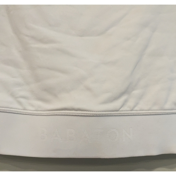 Babaton White Cropped Long Sleeve Square Neck Athletic Top Size Small - Picture 2 of 7